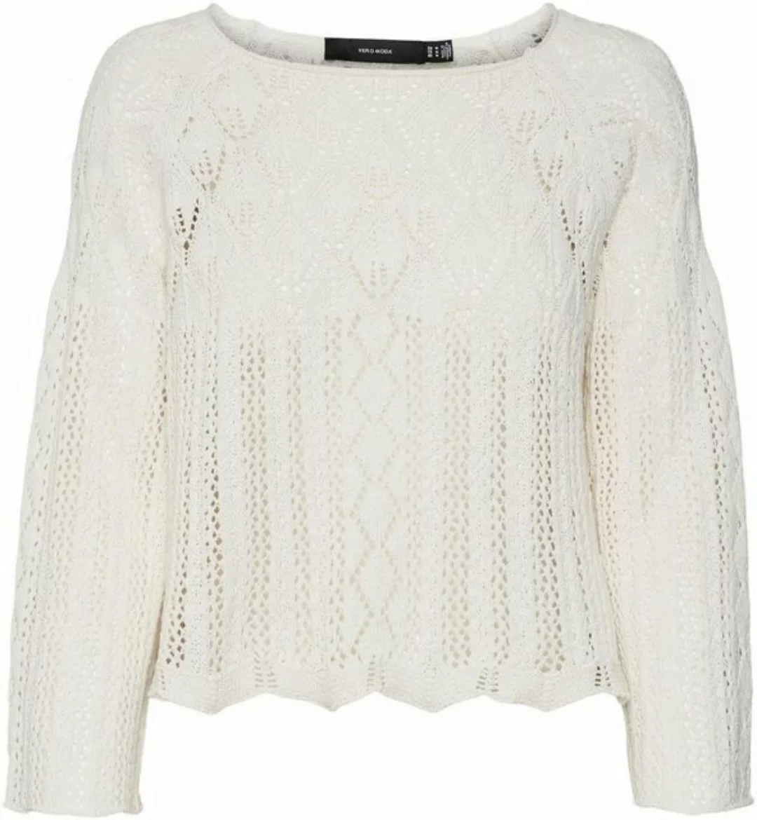 Vero Moda Strickpullover Legerer Feinstrick Pullover Weiches Strick Muster günstig online kaufen