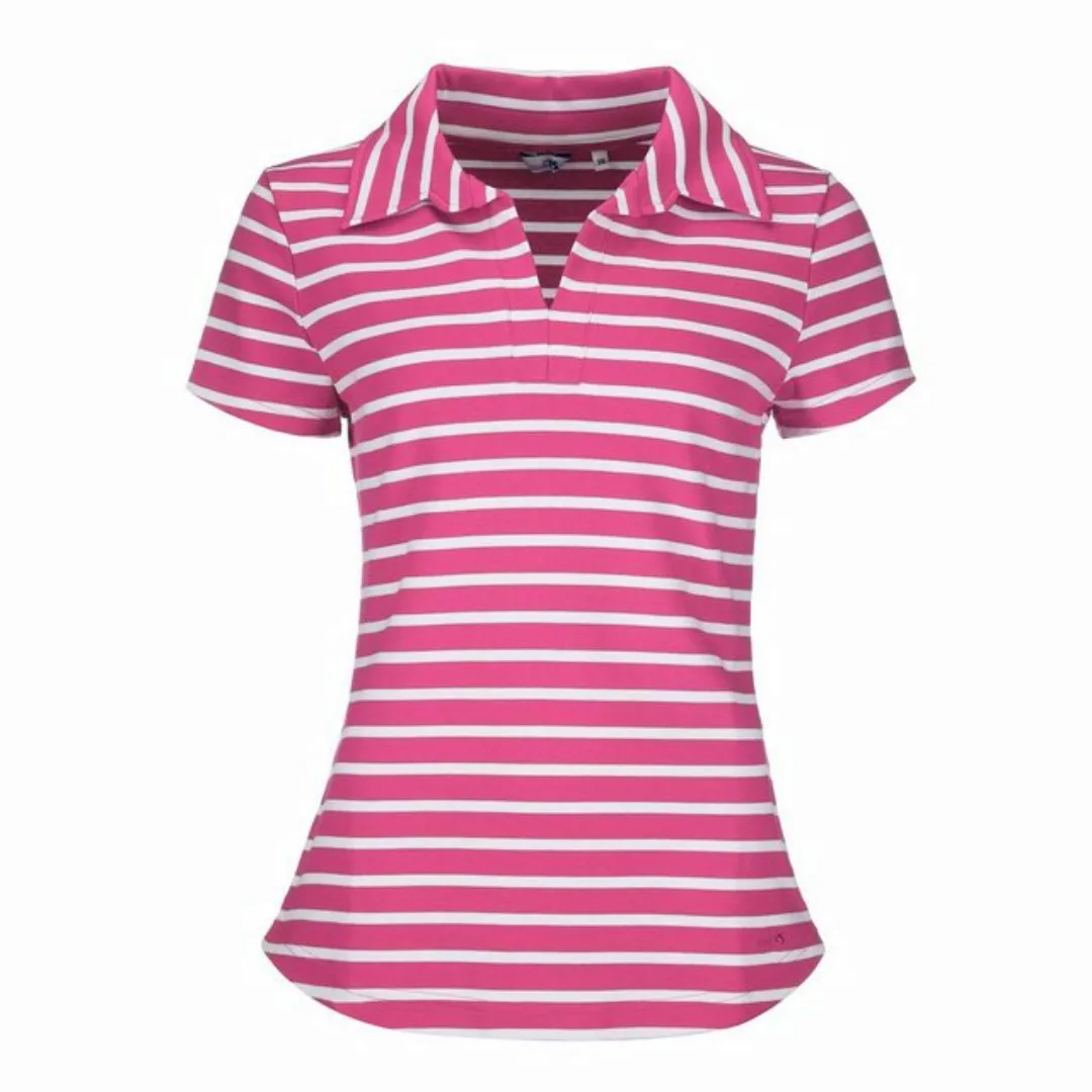 modAS T-Shirt Damen Kurzarm-Shirt gestreift mit Polokragen - Sommershirt St günstig online kaufen