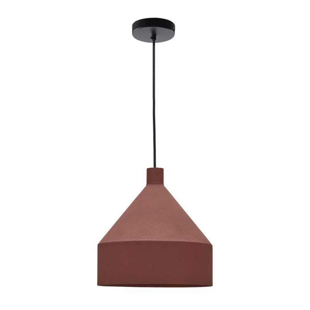 Metall Hängelampe modern in Terracotta 30 cm breiter Schirm günstig online kaufen