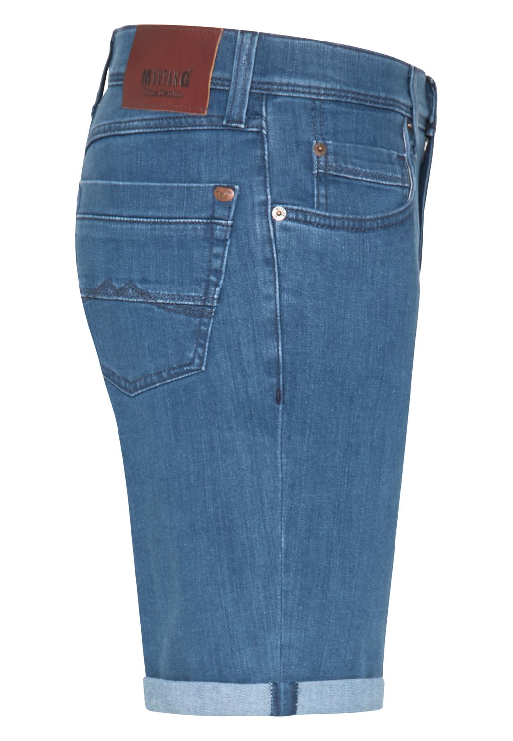 Mustang Herren Jeans Short WASHINGTON - Slim Fit Blau Light Blue Mid Blue D günstig online kaufen
