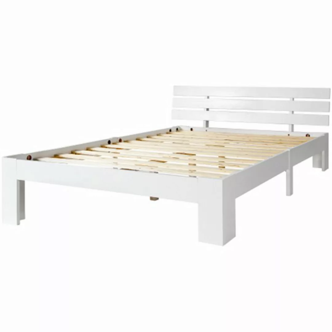 Celya Holzbett Massivholz Doppelbett mit Kopfteil, 200 x 140 cm, 100% Kiefe günstig online kaufen