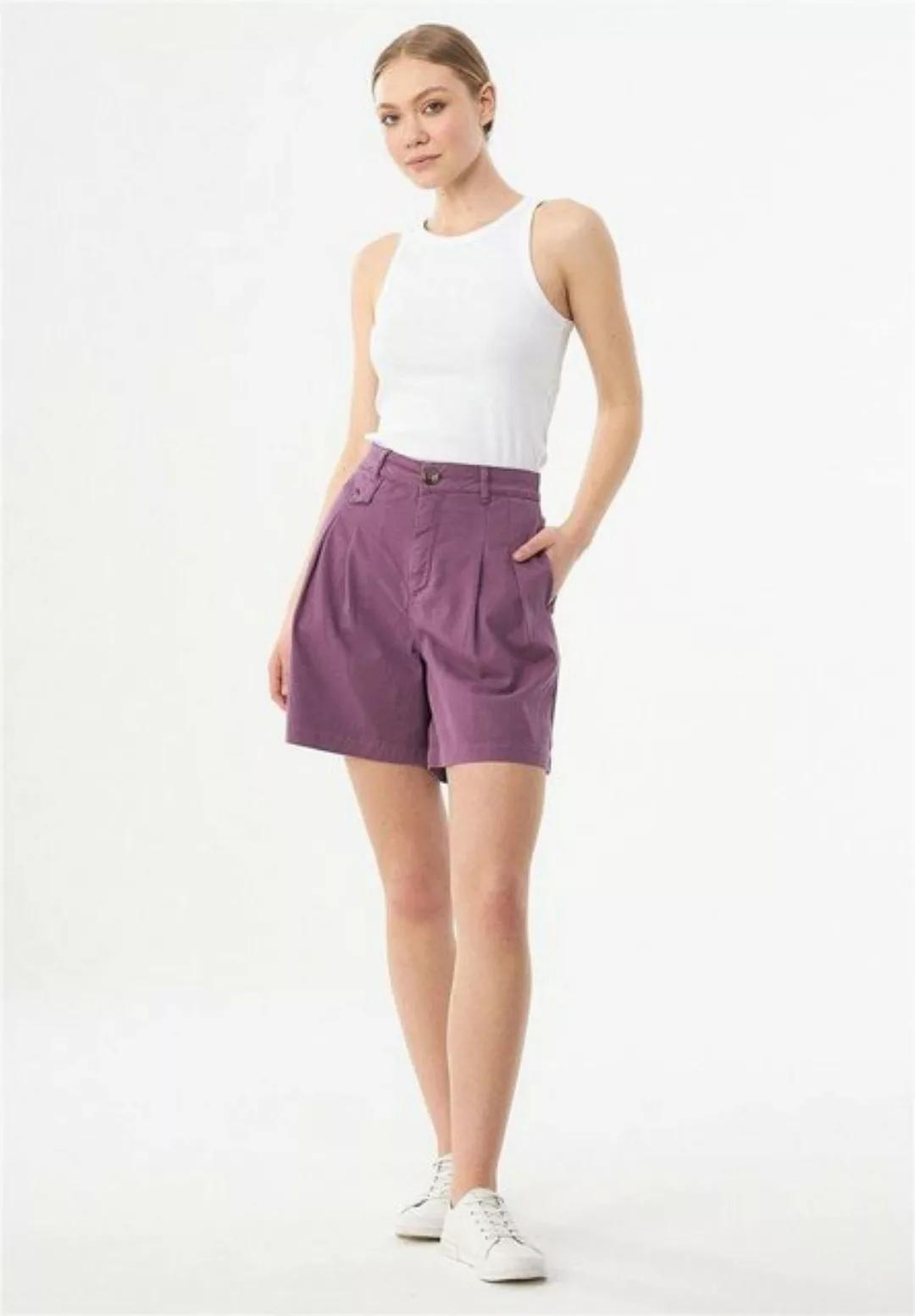 ORGANICATION Shorts Women's Garment Dyed Shorts in Purple günstig online kaufen