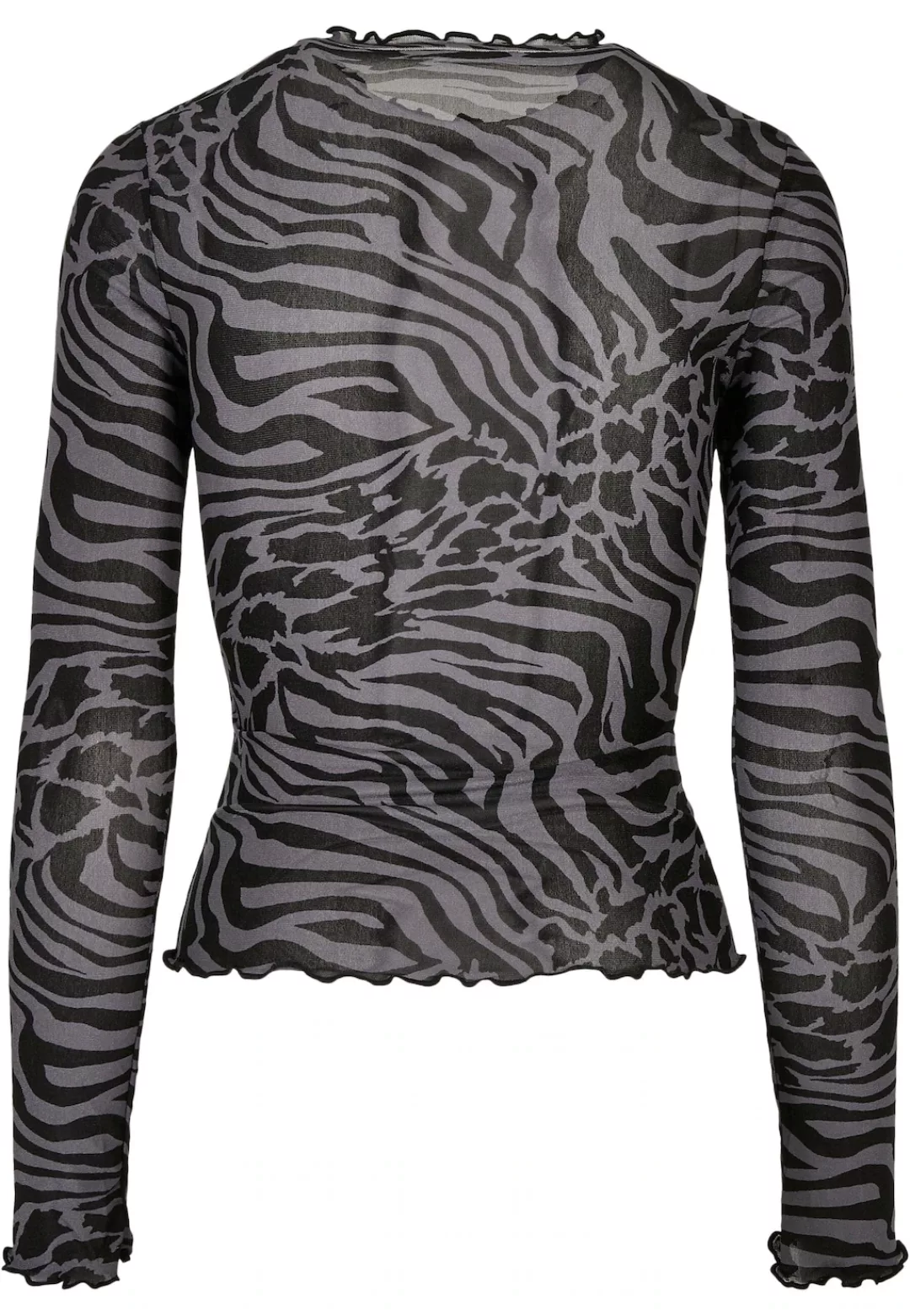 URBAN CLASSICS Langarmshirt "Urban Classics Damen Ladies AOP Mesh Turtlenec günstig online kaufen