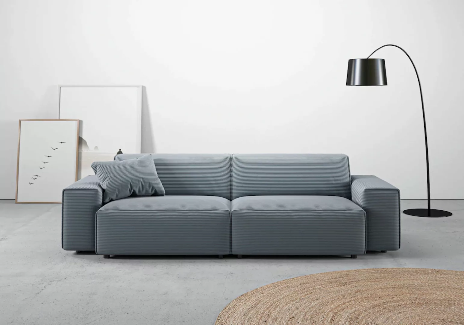 andas Big-Sofa "Glimminge", besondere Kedernähte, auch in Breitcord + Easy günstig online kaufen