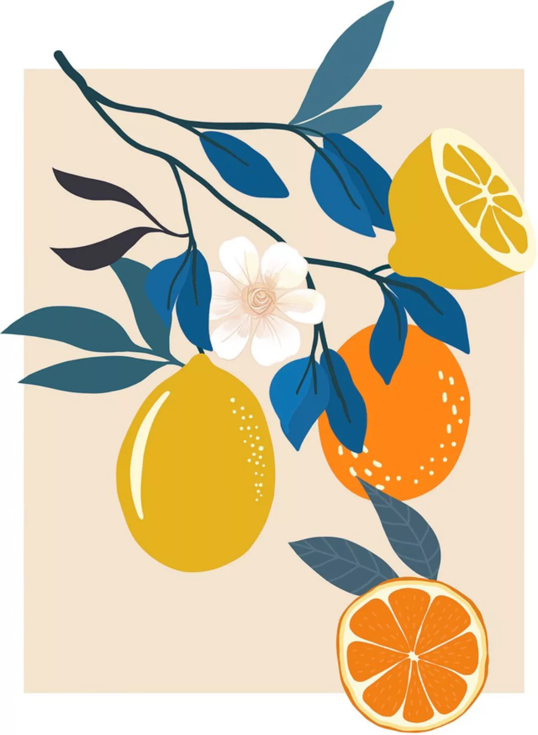 Komar Wandbild »Illustration Finest Fruits«, (1 St.), Deutsches Premium-Pos günstig online kaufen