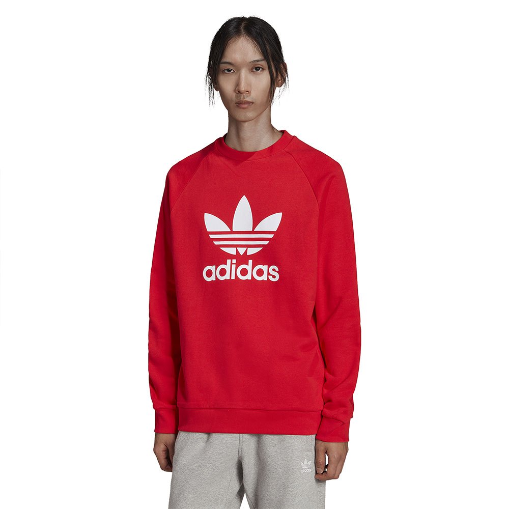 Adidas Originals Trefoil Crew Pullover XL Vivid Red / White günstig online kaufen