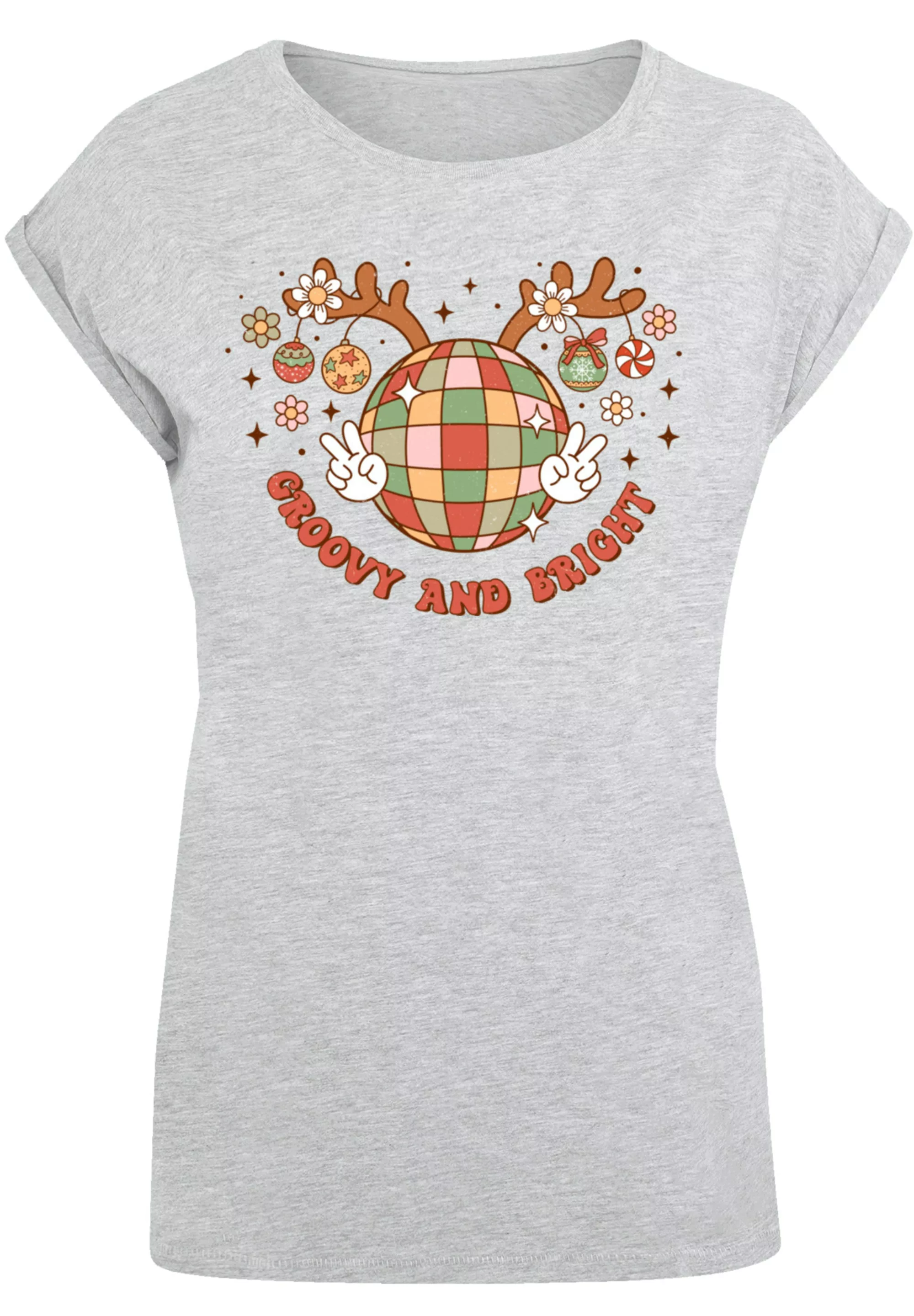 F4NT4STIC T-Shirt "Bright Weihnachten Disco Deer", Premium Qualität, Weihna günstig online kaufen