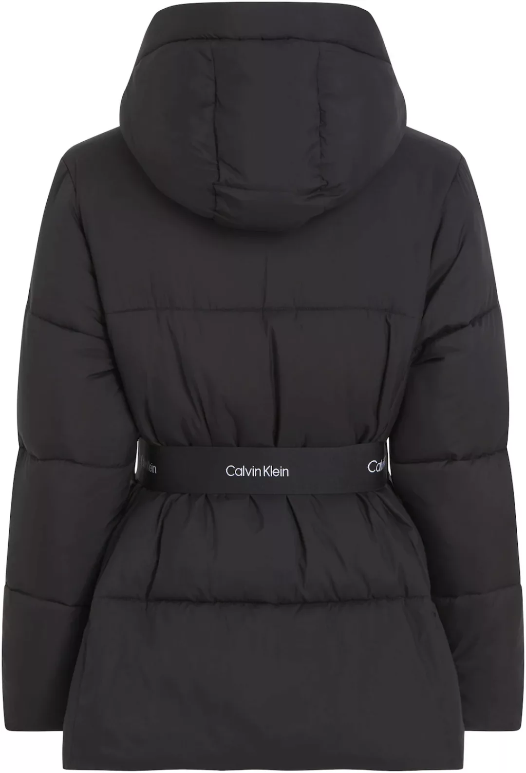 Calvin Klein Jeans Steppjacke "LOGO BELT SHORT PUFFER", mit Kapuze, mit Gür günstig online kaufen