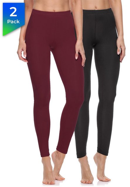 Merry Style Leggings Damen Hosen aus Baumwolle MS10-198 (2-tlg) elastischer günstig online kaufen