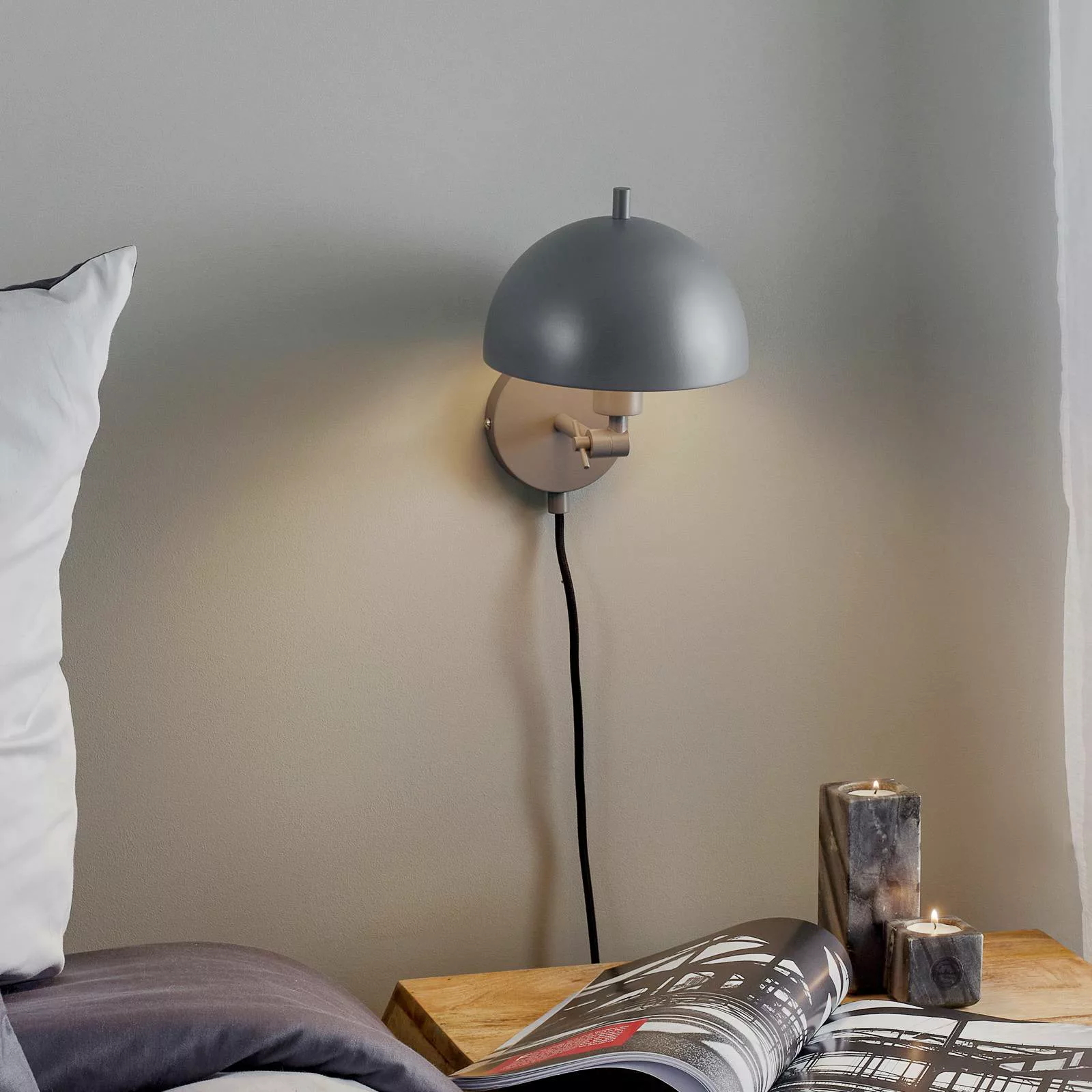 Schöner Wohnen Kia Wandleuchte grau, kippbar günstig online kaufen