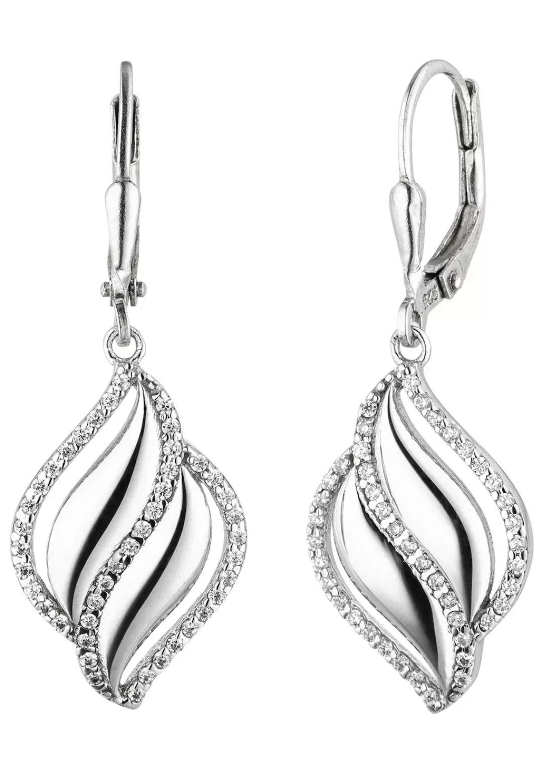 JOBO Paar Ohrhänger, 925 Silber mit 86 Zirkonia günstig online kaufen