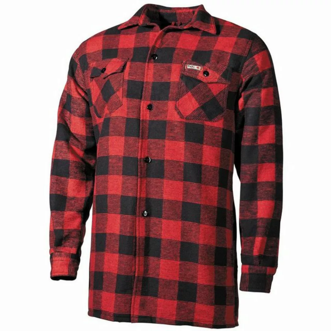 FoxOutdoor Outdoorhemd Holzfällerhemd, rot-schwarz, kariert L günstig online kaufen