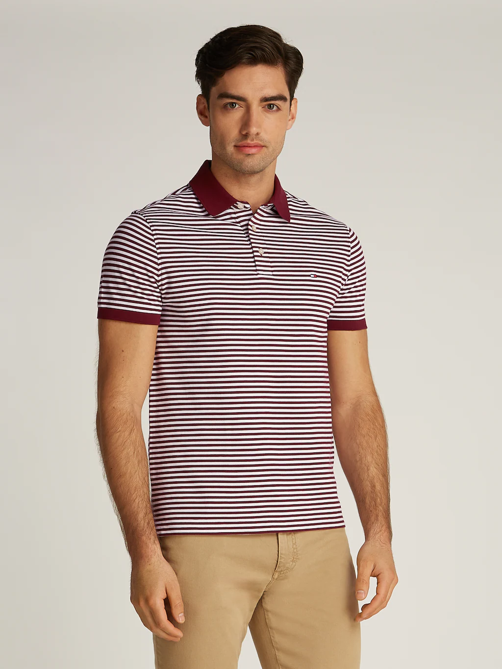 Tommy Hilfiger Poloshirt "1985 SLIM POLO", aus leicht strukturiertem Piqué- günstig online kaufen