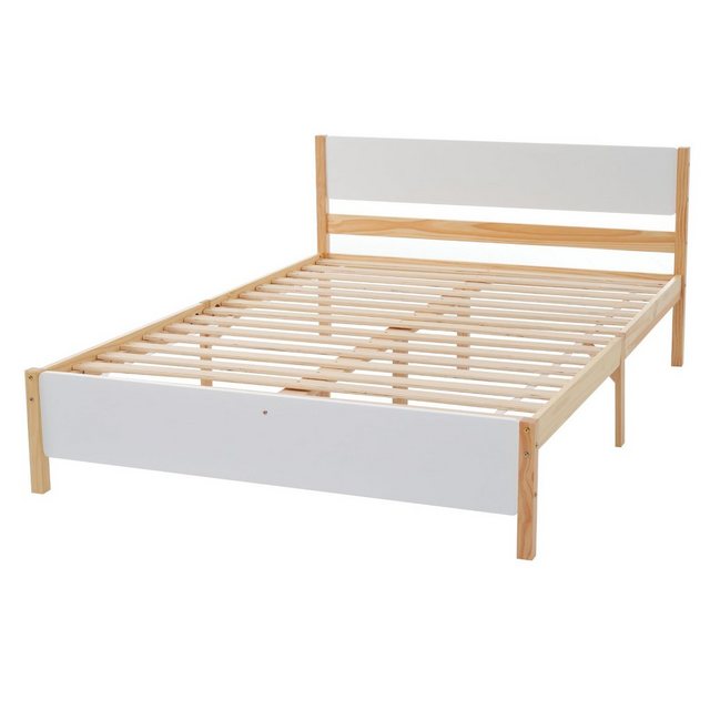 Gotagee Massivholzbett 140x200 Doppelbett,Holzbett,Kiefernholzrahmen mit Mi günstig online kaufen