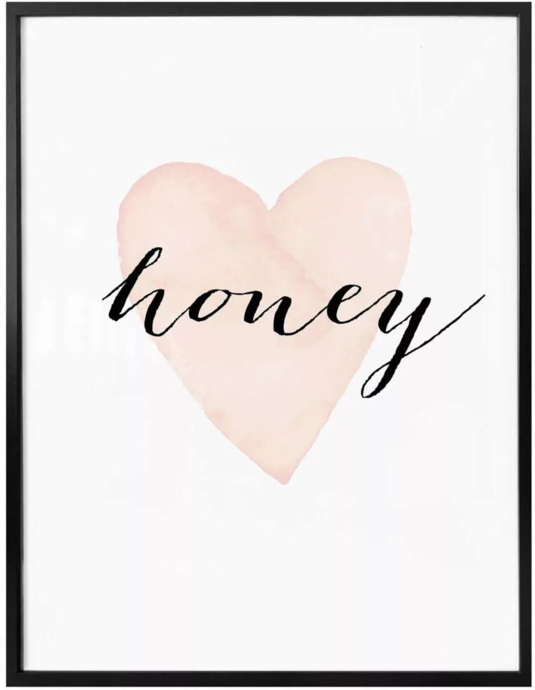 Wall-Art Poster "Herz Honig Schriftzug Honey", Schriftzug, (1 St.) günstig online kaufen