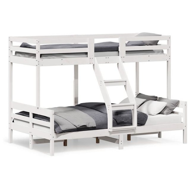 vidaXL Bett Etagenbett 90x200/120x200 cm Weiß Massivholz Kiefer günstig online kaufen