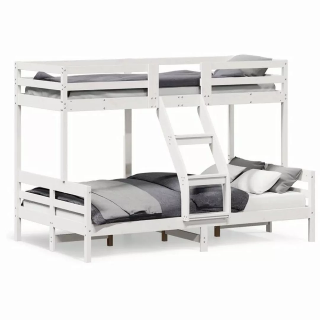 vidaXL Bett Etagenbett 90x200/120x200 cm Weiß Massivholz Kiefer günstig online kaufen