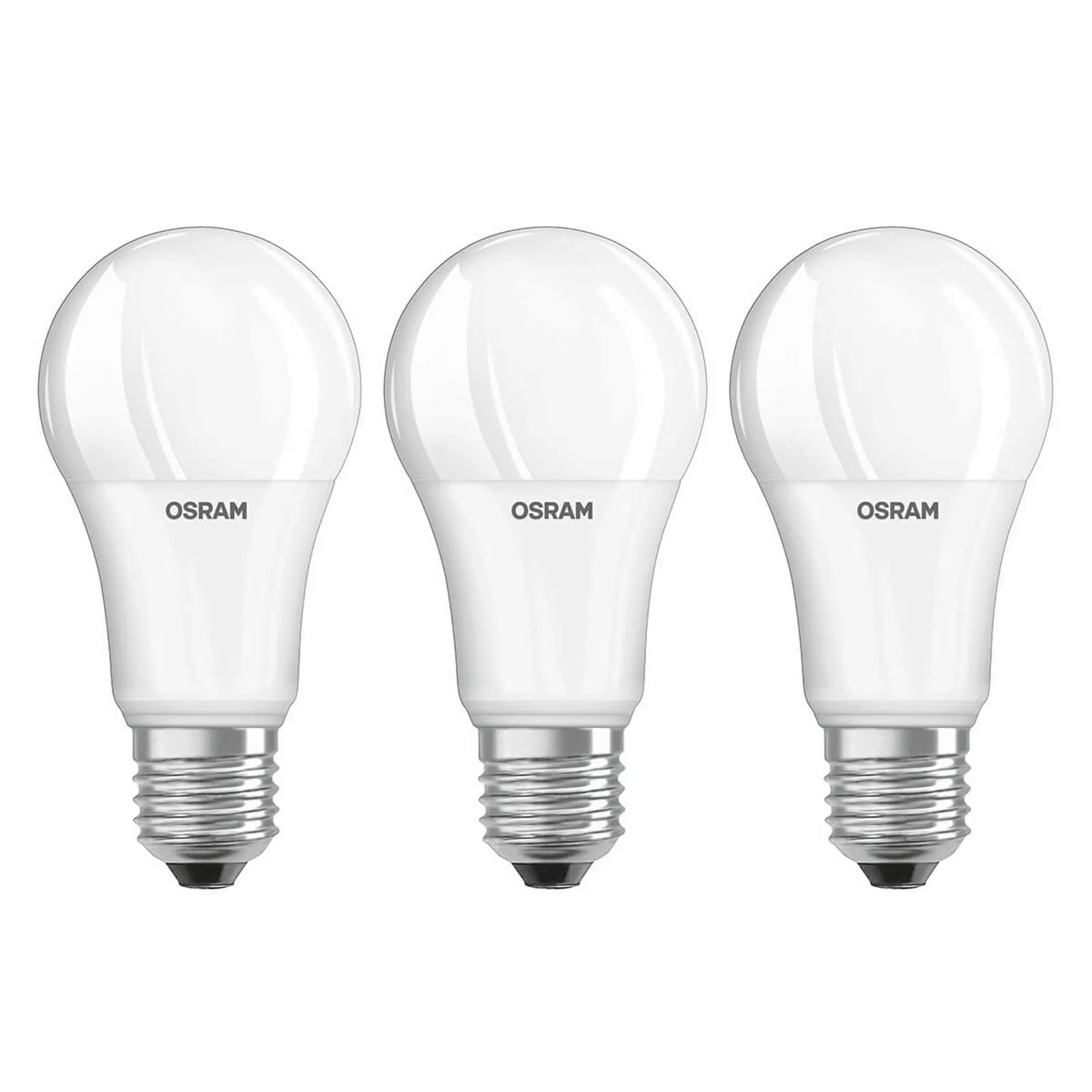 Osram LED Lampe ersetzt 100W E27 Birne - A60 in Weiß 13W 1521lm 4000K 3er P günstig online kaufen