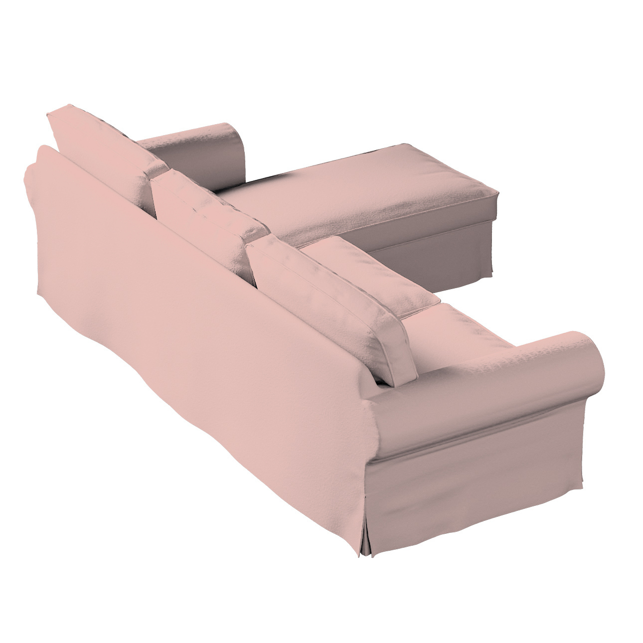 Bezug für Ektorp 2-Sitzer Sofa mit Recamiere, rosa, Ektorp 2-Sitzer Sofabez günstig online kaufen