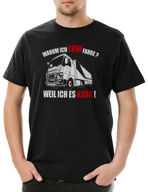 Urban Backwoods Print-Shirt Warum Ich LKW Fahre Herren T-Shirt Driver Lastk günstig online kaufen