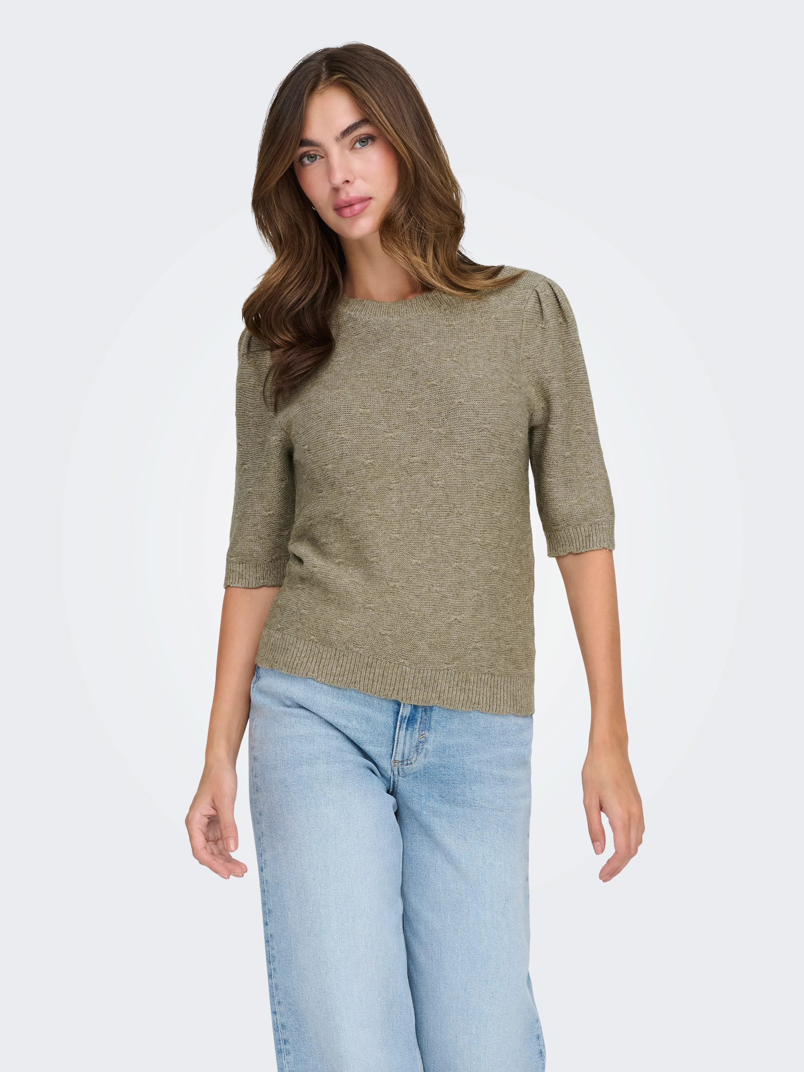 ONLY Strickpullover "ONLKATIA SS STRUCTURE O-NECK CC KNT" günstig online kaufen