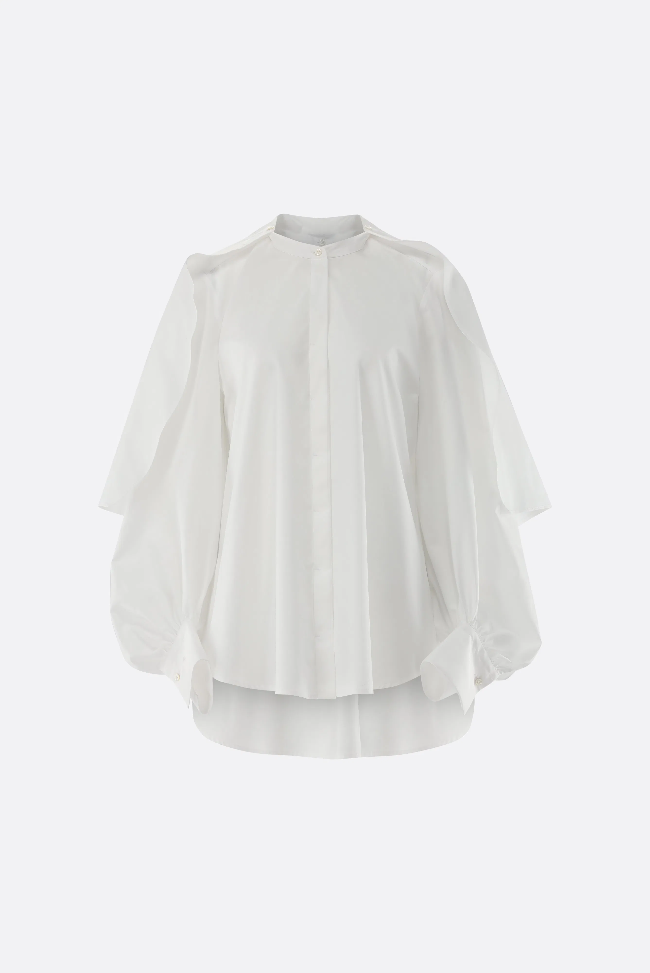 Stehkragenbluse mit Ballonärmeln günstig online kaufen