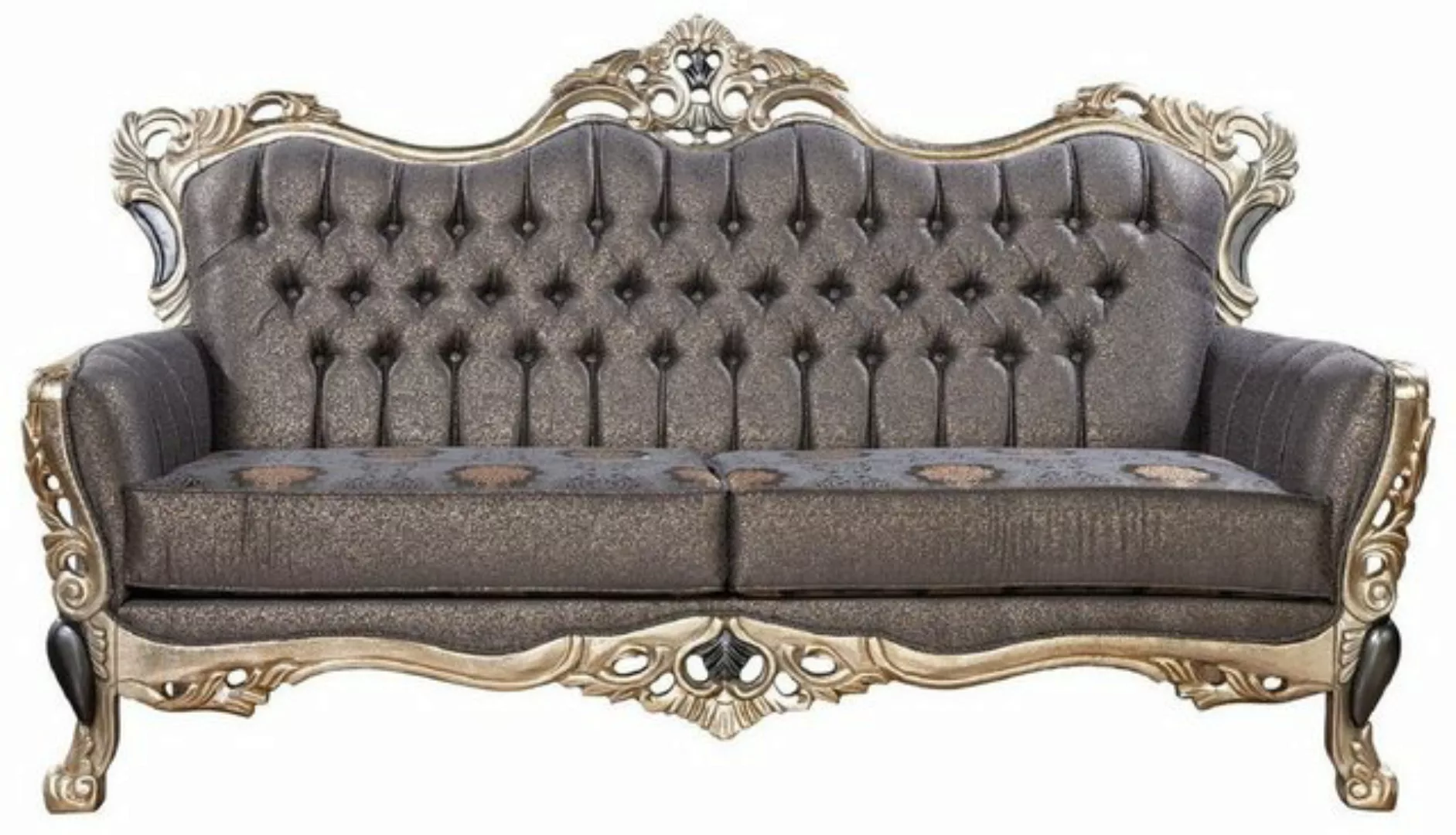 Casa Padrino Sofa Casa Padrino Luxus Barock Sofa Lila / Antik Gold / Schwar günstig online kaufen