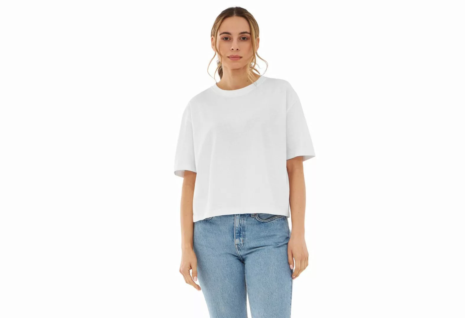 Johnny Urban T-Shirt Zoey Oversize Cropped T-Shirt Kurzes Tshirt mit Rundha günstig online kaufen