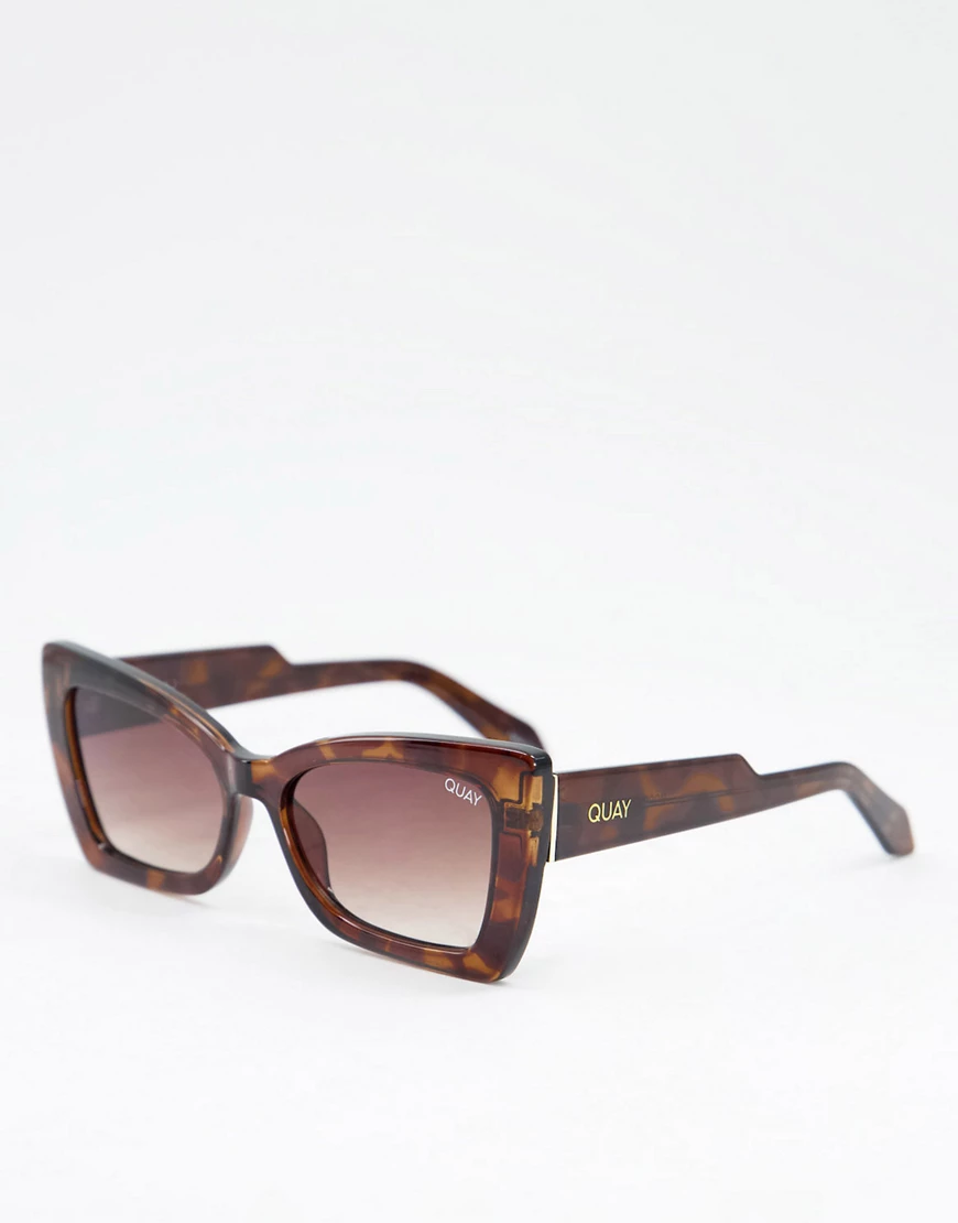 Quay – Moody – Cat-Eye-Sonnenbrille für Damen in Braun günstig online kaufen