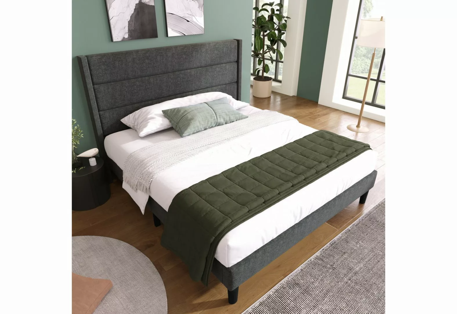 Refined Living Polsterbett Holzbett Jugendbett Samtbett modernes Bett, mini günstig online kaufen