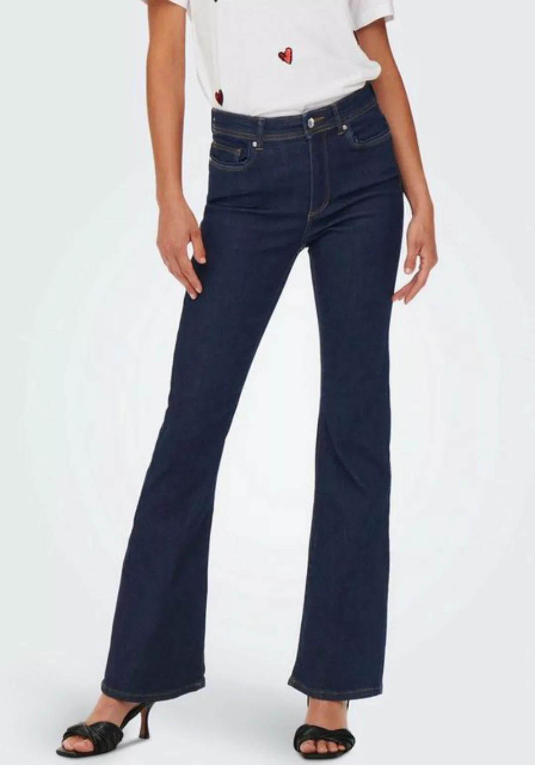 ONLY Bootcut-Jeans ONLWAUW LIFE HW FLARED RINSE DNM mit Stretch günstig online kaufen