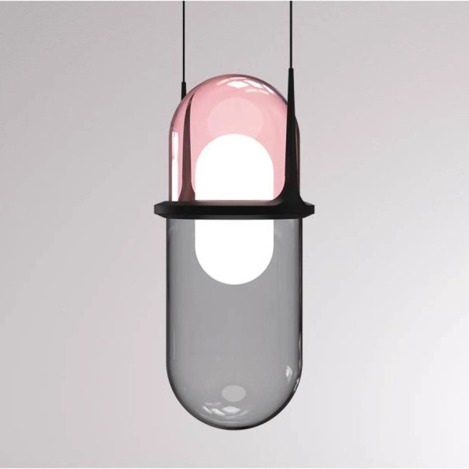 Pille LED-Pendelleuchte pink/grau günstig online kaufen