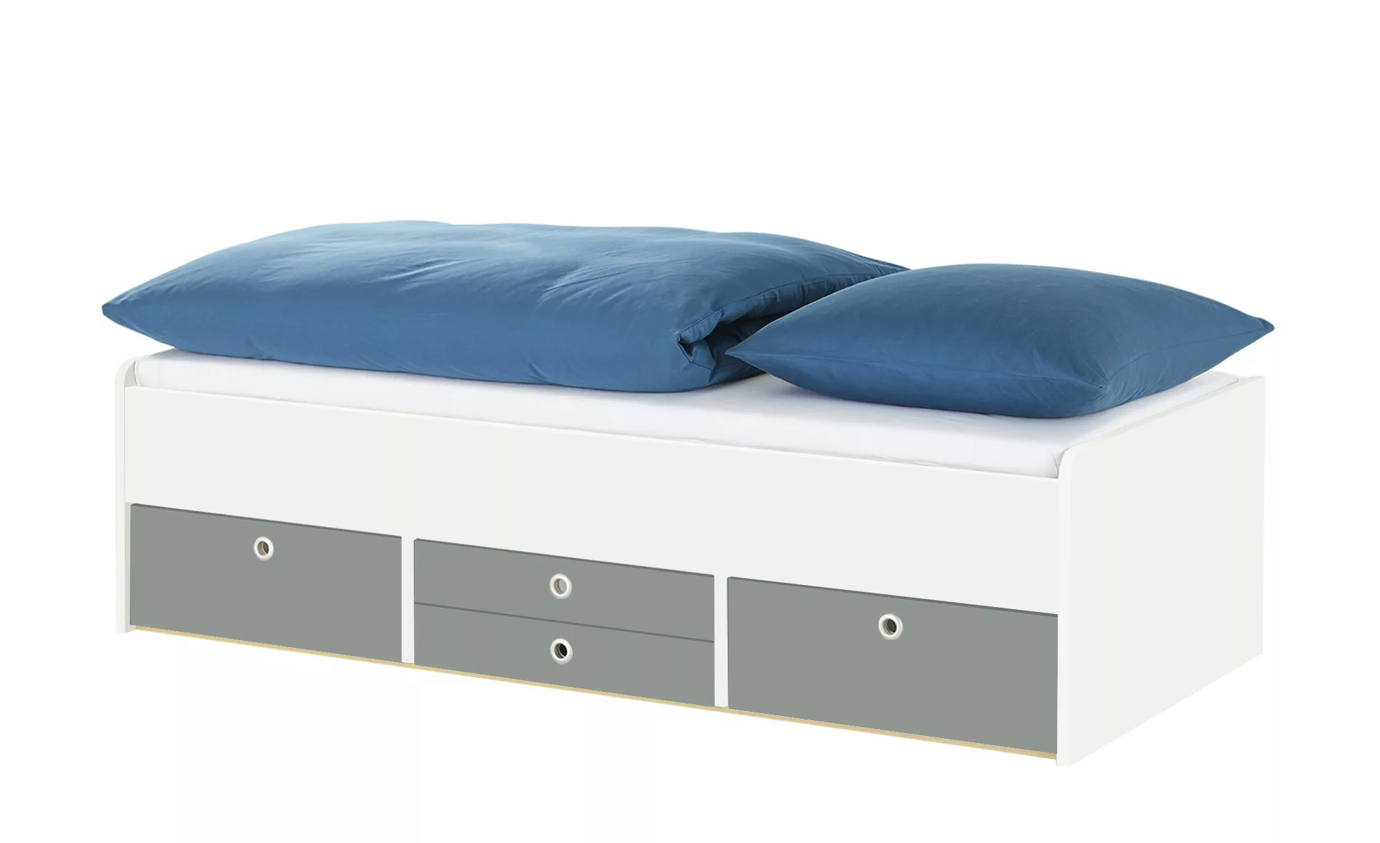 Schubkastenbett  Grow Up - weiß - 127 cm - 54,5 cm - Betten > Bettgestelle günstig online kaufen