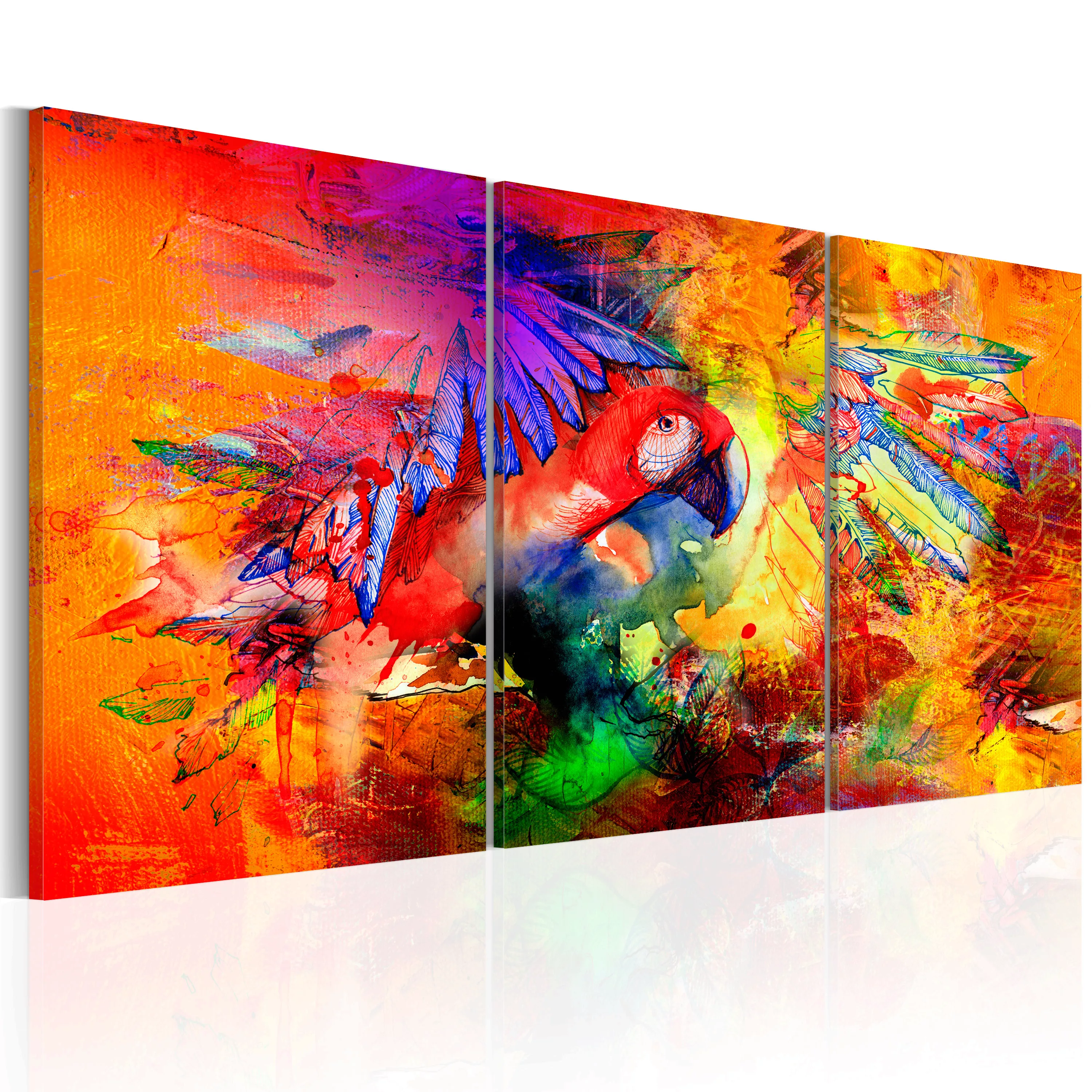 Wandbild - Colourful Parrot günstig online kaufen