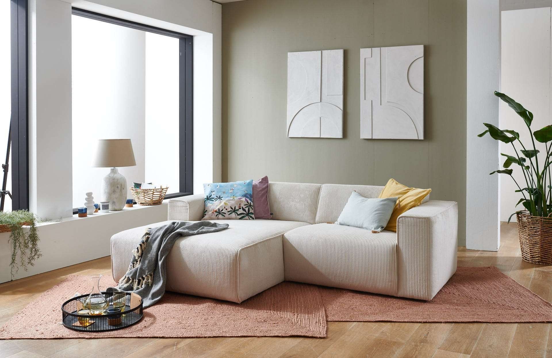 andas Ecksofa "Noord mit Kedernaht, Breite 234 cm" günstig online kaufen