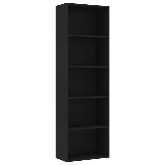 Bücherregal 5 Fächer Schwarz 60 X 30 X 189 Cm Spanplatte günstig online kaufen