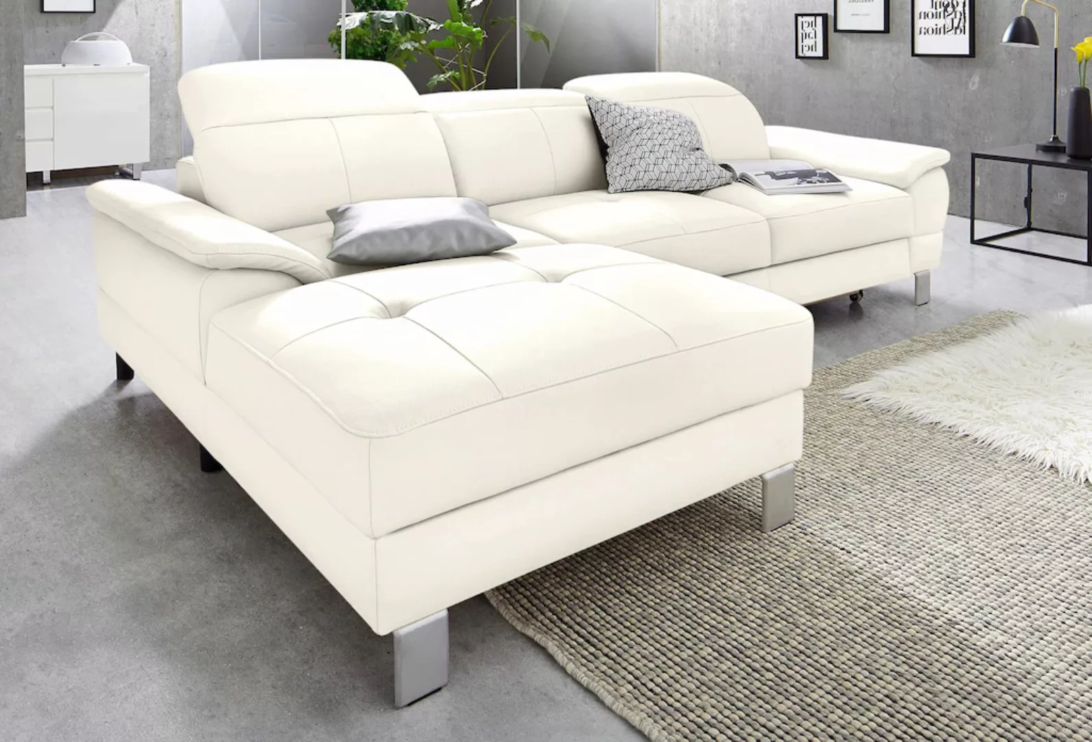 exxpo - sofa fashion Ecksofa »Mantua 2, L-Form«, mit Kopf- bzw. Rückenverst günstig online kaufen