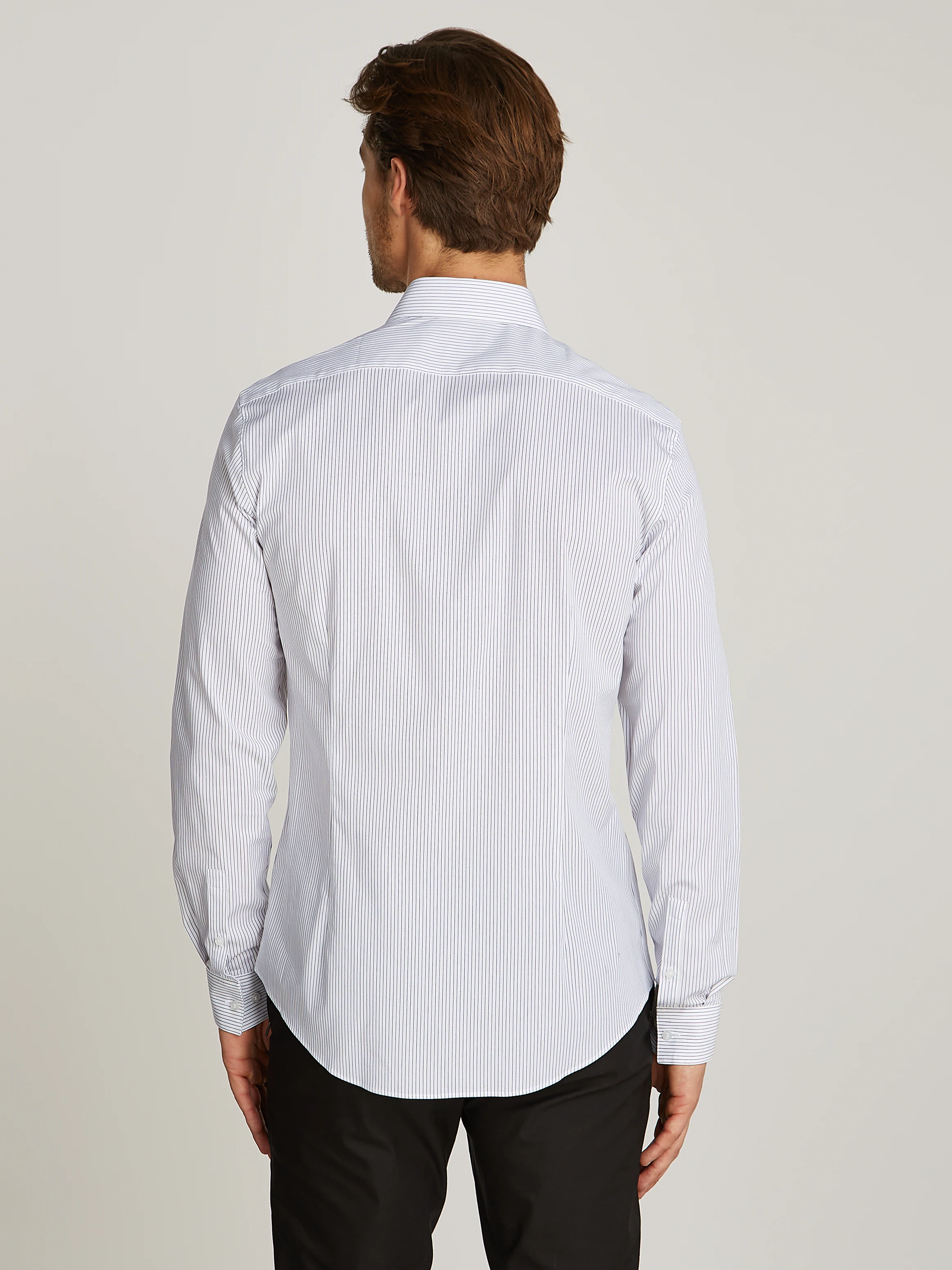 Calvin Klein Langarmhemd "POPLIN STRIPE SLIM SHIRT", in gesteifter Optik günstig online kaufen