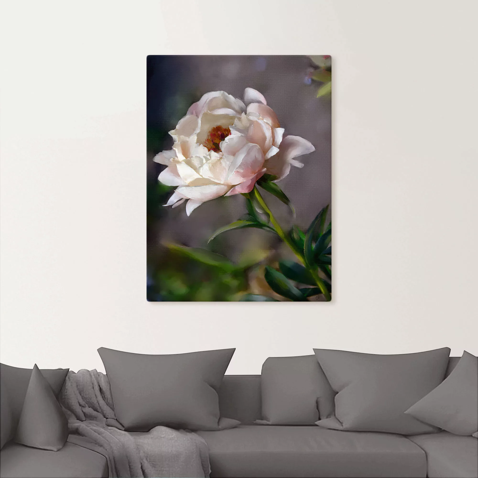 Artland Wandbild "Pfingstrose Vintage", Blumenbilder, (1 St.), als Leinwand günstig online kaufen