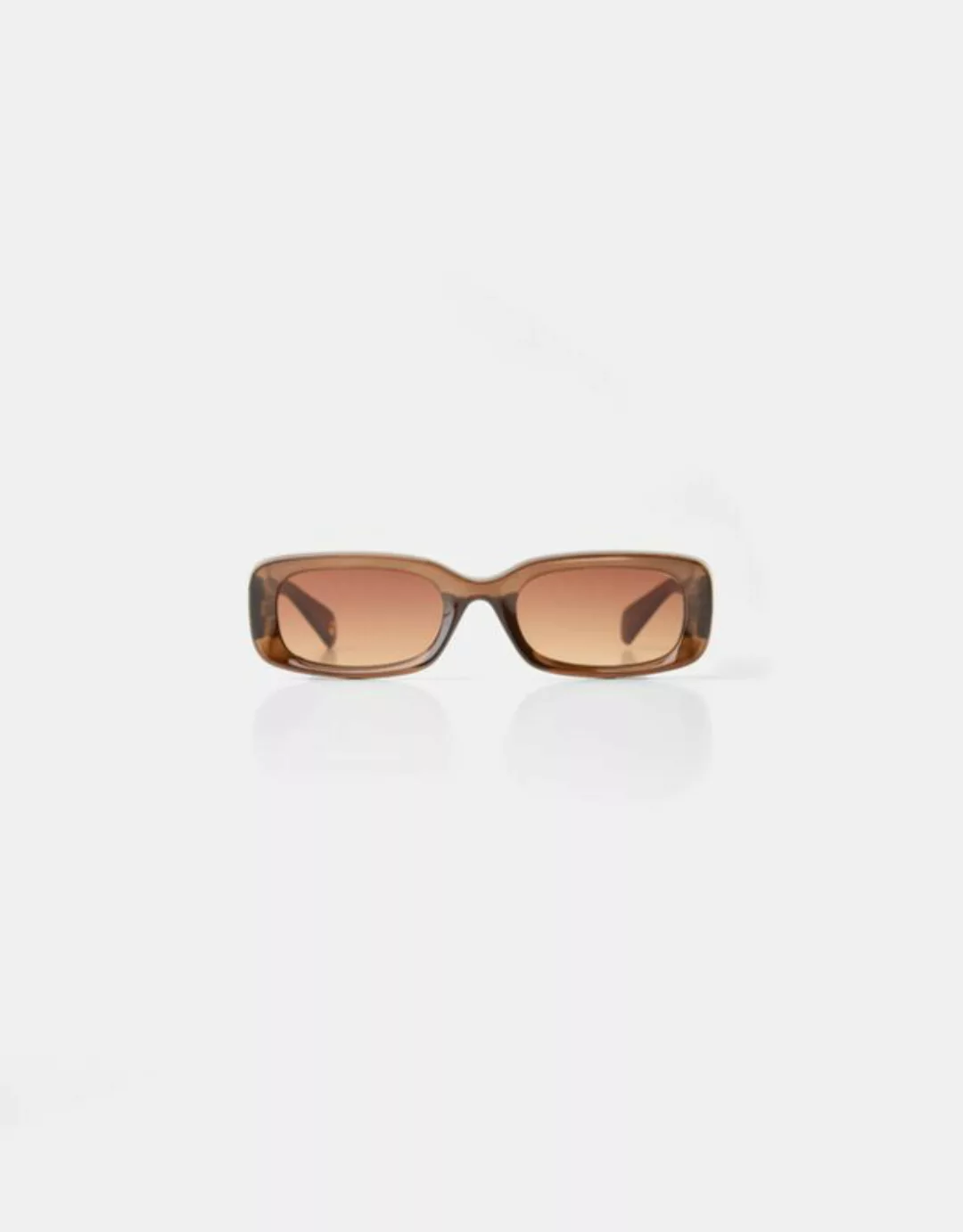 Bershka Rechteckige Sonnenbrille Damen Braun günstig online kaufen