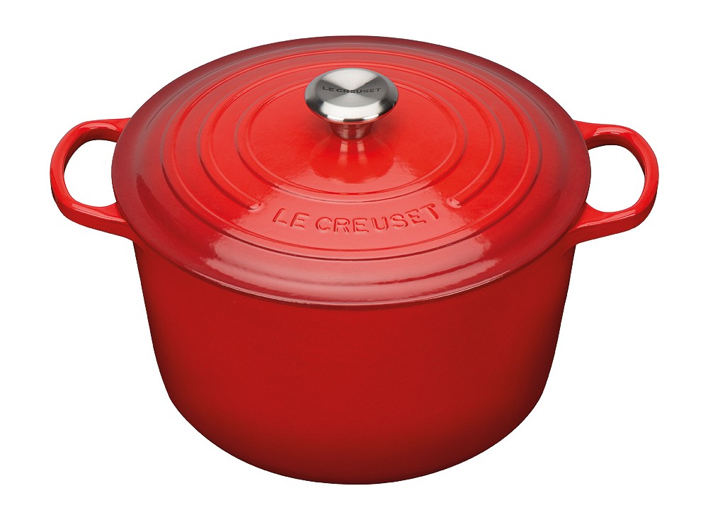 Le Creuset Bräter Signature Rund Hoch Gusseisen Kirschrot 24cm günstig online kaufen
