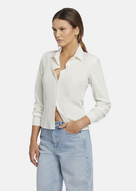 Nicowa Klassische Bluse CAMIWA aus Twill mit mit Schulterpolstern günstig online kaufen