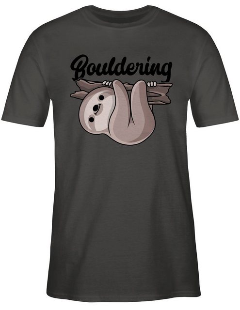 Shirtracer T-Shirt Bouldering mit Faultier - schwarz Sport Zubehör günstig online kaufen