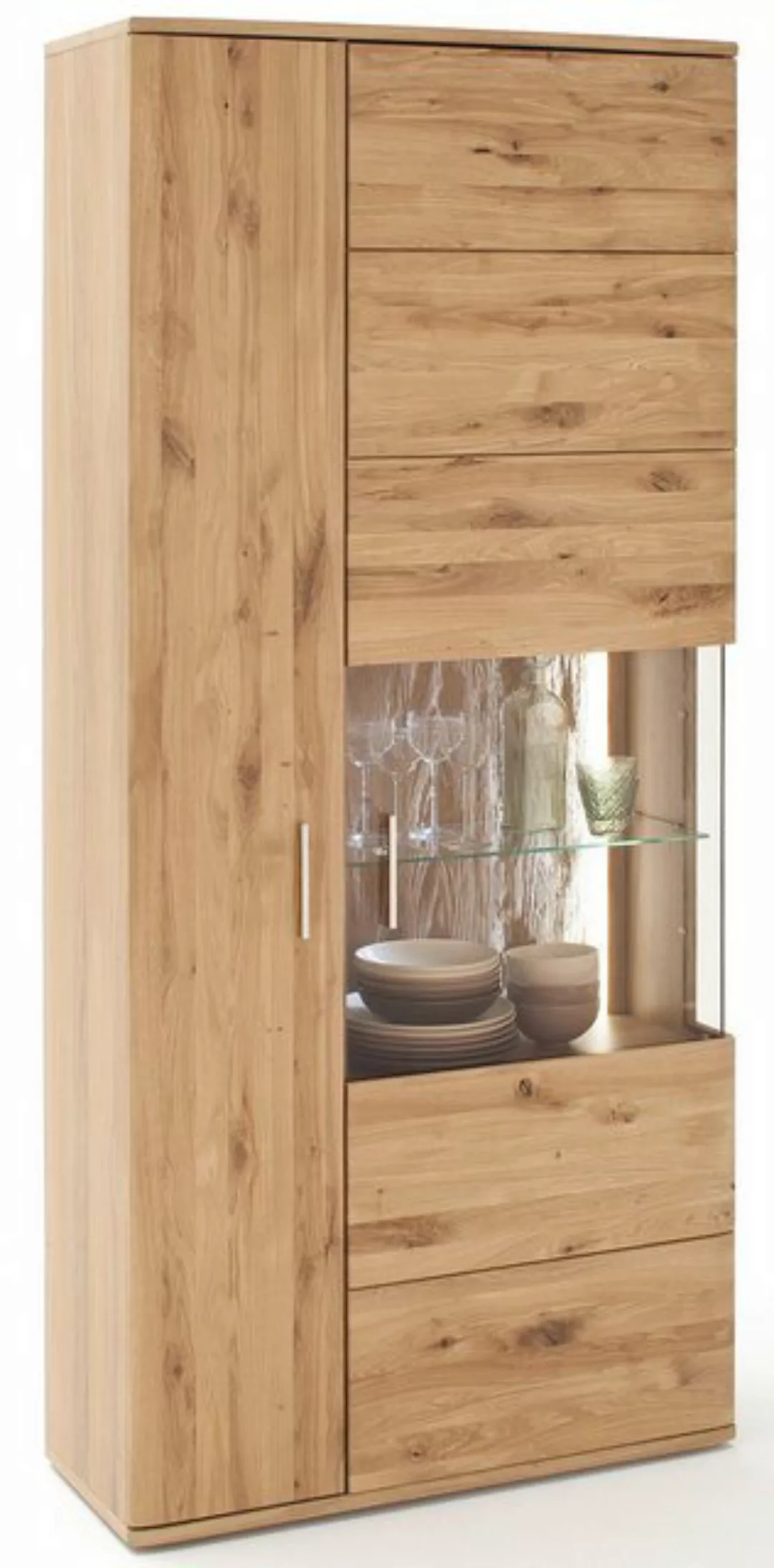 Woodford Kombivitrine  Astoria ¦ holzfarben ¦ Maße (cm): B: 90 H: 208 T: 37 günstig online kaufen