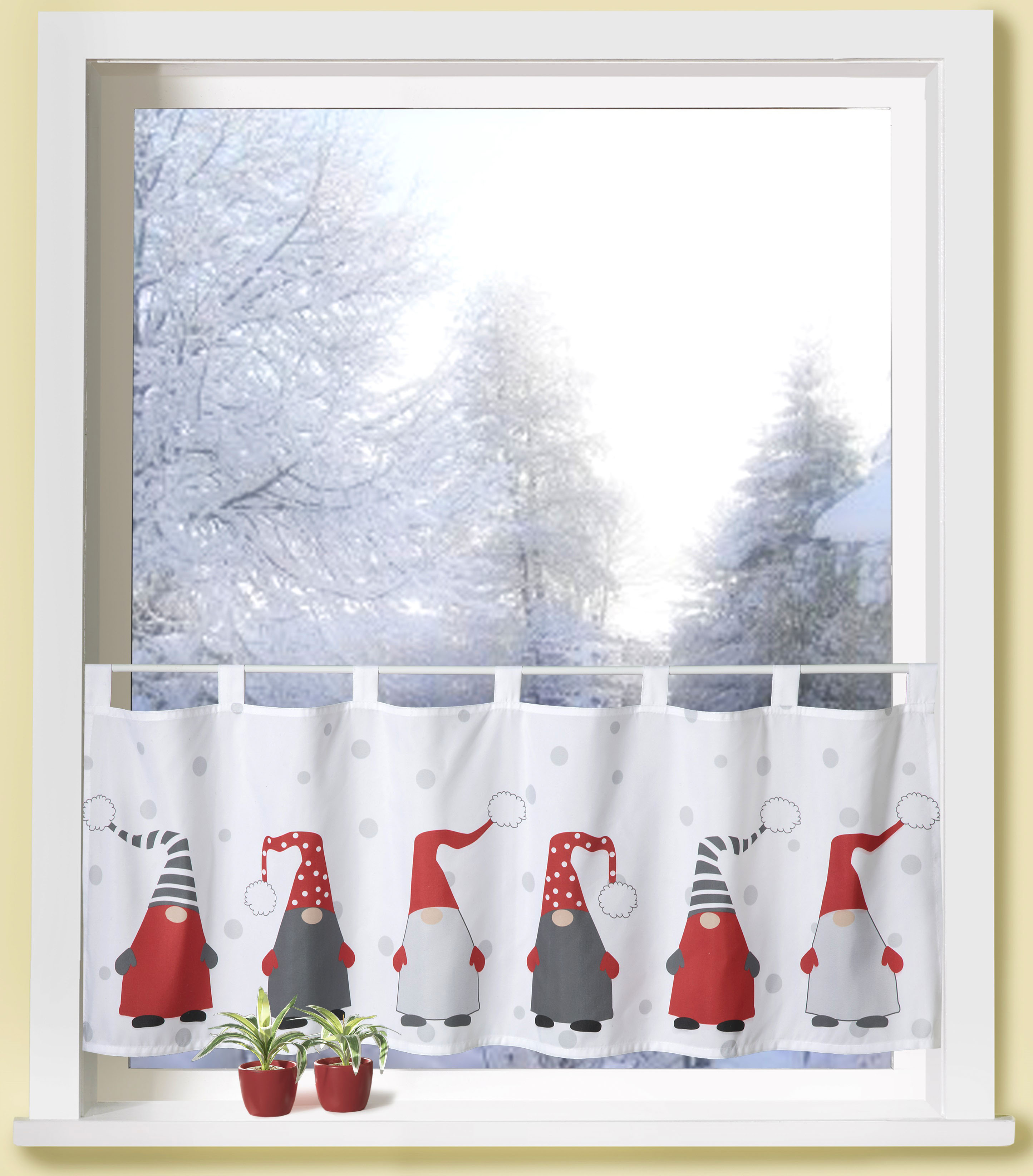 Weckbrodt Scheibengardine »Weihnachtswichtel«, (1 St.), Bistro, Gardine, We günstig online kaufen