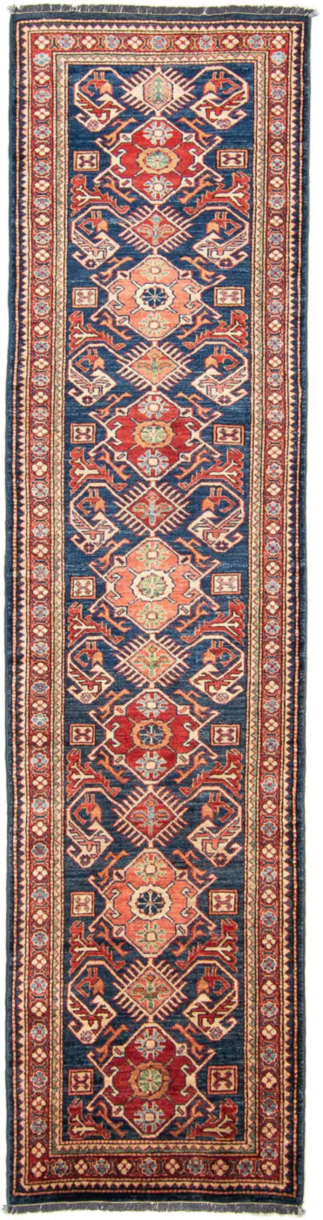 morgenland Orientteppich »Ziegler - Kazak - 298 x 78 cm - blau«, rechteckig günstig online kaufen