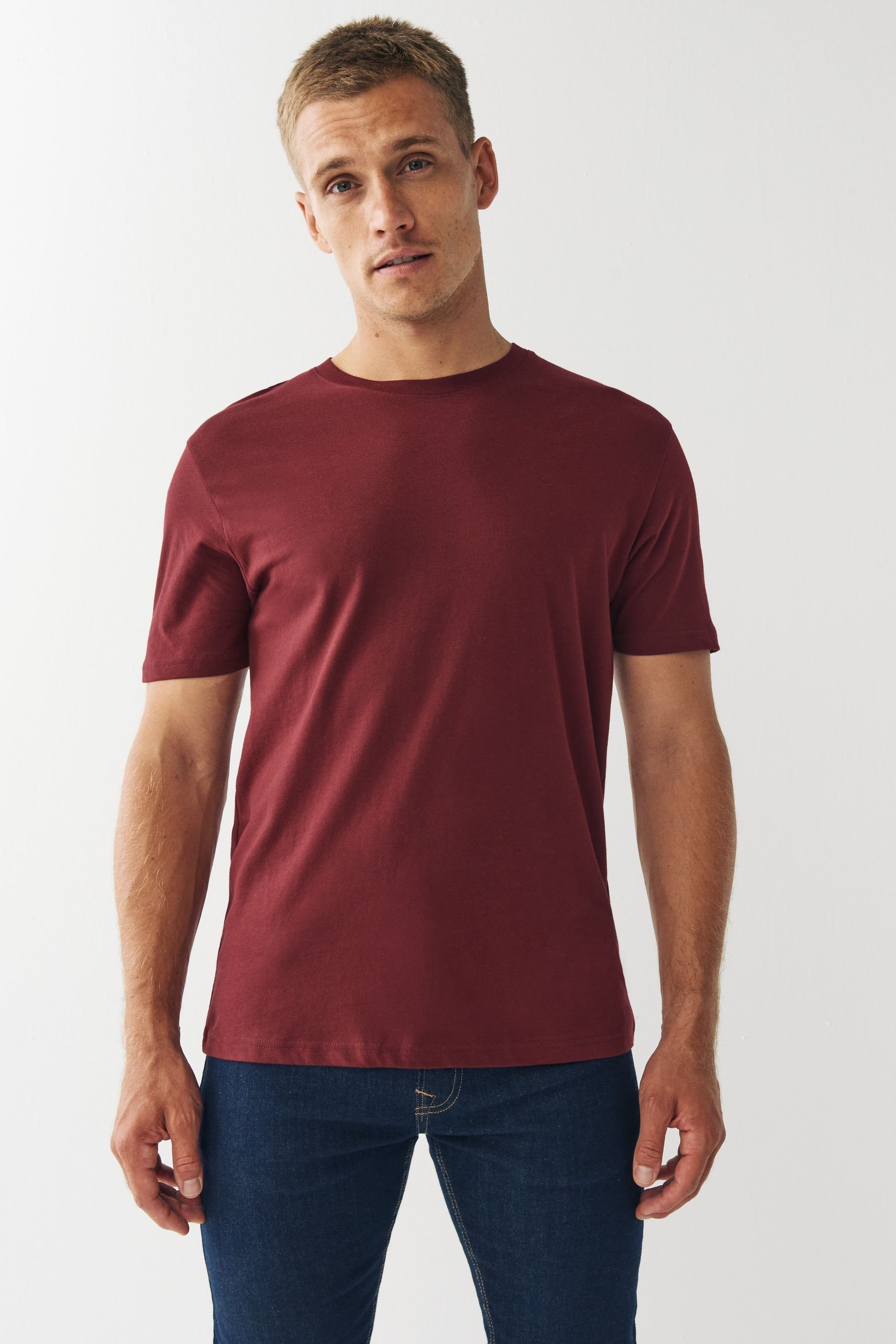 Next T-Shirt Essential Regular Fit Rundhals-T-Shirt günstig online kaufen