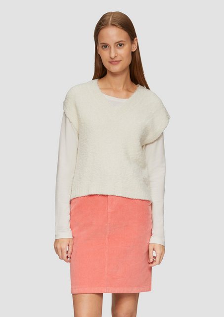 s.Oliver Strickpullover Pullunder aus Teddy-Bouclé günstig online kaufen