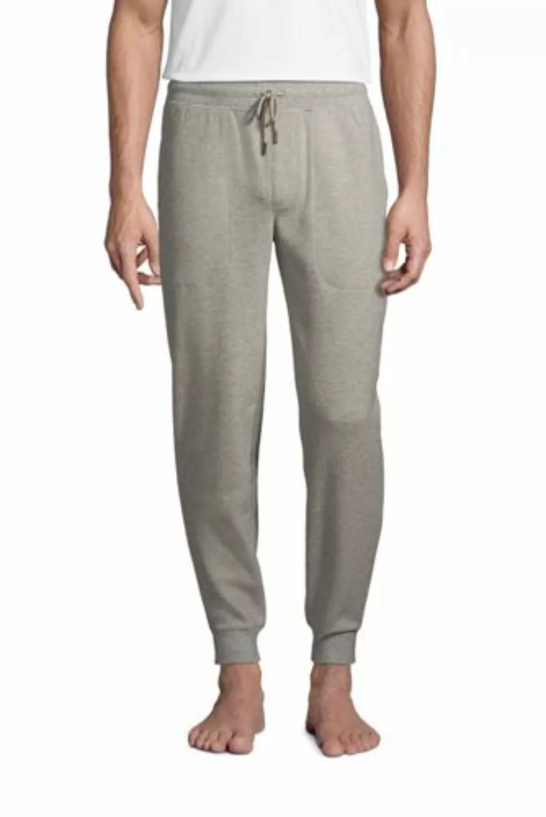 Pyjamahose mit Waffelstruktur, Herren, Größe: XL Normal, Grau, Jersey, by L günstig online kaufen
