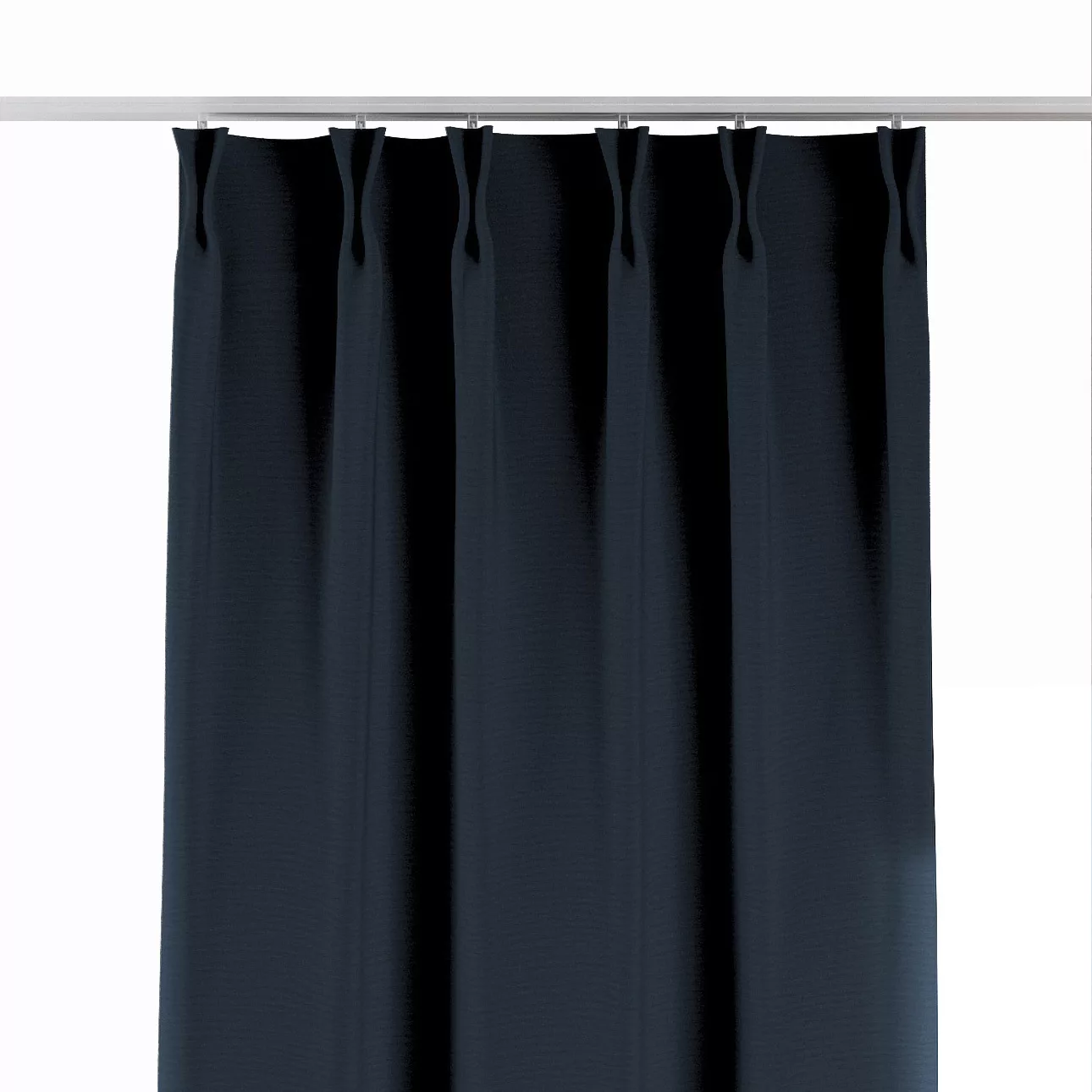 Vorhang mit flämischen 2-er Falten, marinenblau, Quadro (136-04) günstig online kaufen